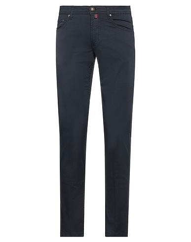 B SETTECENTO Casual trouser Midnight blue 97% Cotton, 3% Elastane