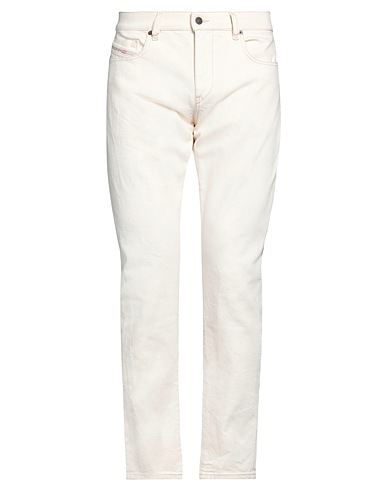 DIESEL Denim pants Off white 99% Cotton, 1% Elastane