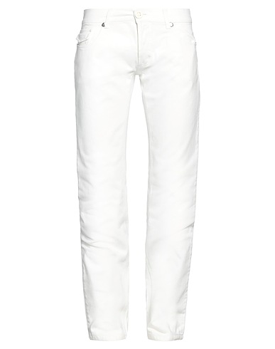 ISLAND Denim pants White 96% Cotton, 4% Elastane