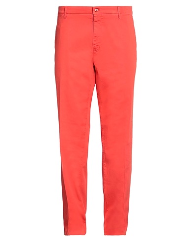 MASON'S Casual pants Tomato red 96% Cotton, 4% Elastane