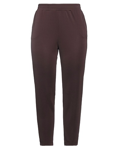 SEVENTY VENEZIA Casual pants Dark brown 94% Polyester, 6% Elastane