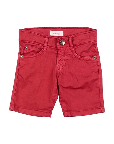 GAUDÌ Denim trousers Burgundy 98% Cotton, 2% Elastane