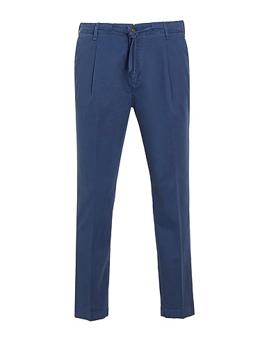8 by YOOX Chinos ORGANIC COTTON LACE-UP CARROT-FIT CHINO
 Blu navy 97% Cotone organico, 3% Elastan