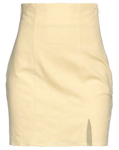 NA-KD Mini skirt Pastel yellow 56% Linen, 42% Viscose, 2% Elastane
