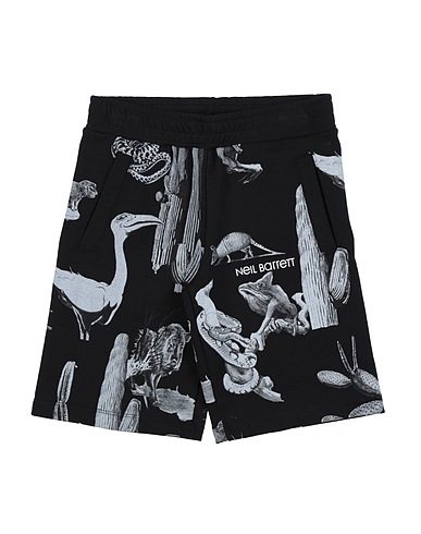 NEIL BARRETT Pantalone felpa Nero 100% Cotone