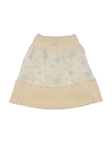 PARROT Skirt Ivory 90% Cotton, 10% Elastane, Silk, Wool, Polyacrylic