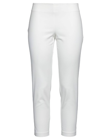 LANACAPRINA Casual pants White 65% Cotton, 32% Nylon, 3% Elastane