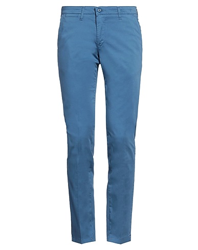 ESSEBI Casual trouser Slate blue 98% Cotton, 2% Elastane