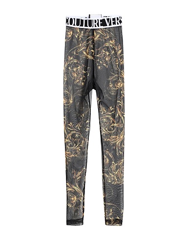 VERSACE JEANS COUTURE Leggings Black 100% Polyester