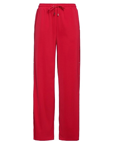 LIU •JO Casual trouser Red 97% Polyacrylic, 3% Elastane