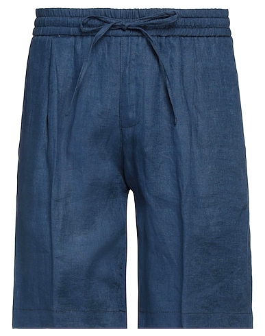 MICHAEL COAL Shorts & Bermuda Navy 100% Linen