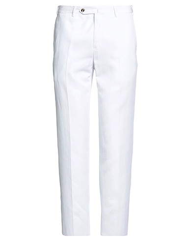 PT Torino Casual trouser White 61% Lyocell, 22% Linen, 17% Cotton