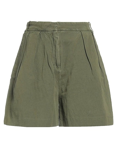 SAMSØE Φ SAMSØE Shorts & Bermuda Military green 66% Cotton, 34% Linen