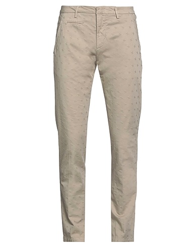 CAMOUFLAGE AR AND J. Casual trouser Beige 98% Cotton, 2% Elastane