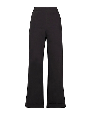 8 by YOOX Casual trouser COTTON PANTS WITH BASQUE
 Black 100% Cotton
