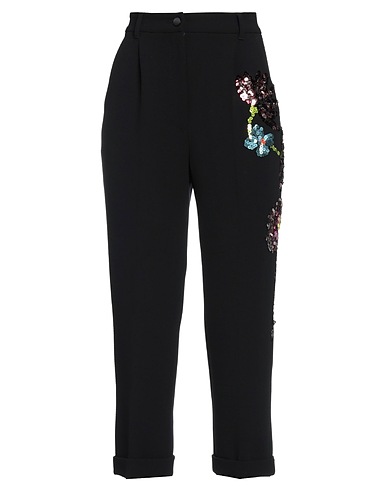 DOLCE&GABBANA Casual pants Black 96% Virgin Wool, 4% Elastane