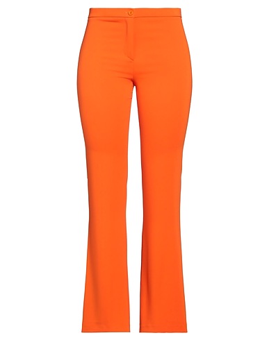 MIRELLA MATTEINI Casual pants Orange 98% Polyester, 2% Elastane