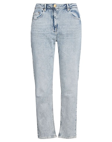 LEDERER Denim trousers Blue 99% Cotton, 1% Elastane