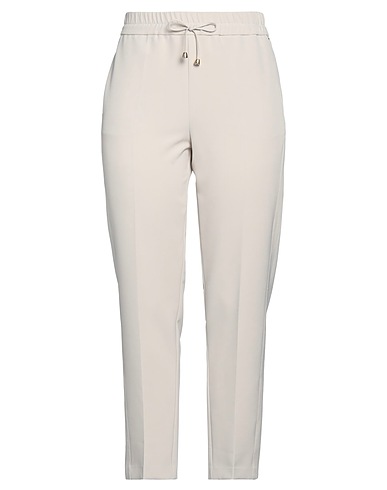 ANGELO MARANI Casual trouser Beige 88% Polyester, 12% Elastane