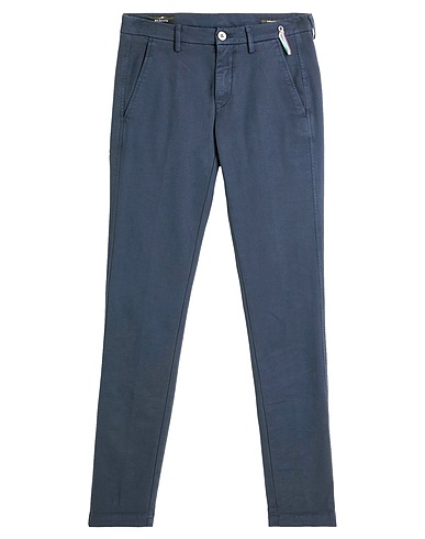 MASON'S Casual trouser Navy blue 96% Cotton, 4% Elastane