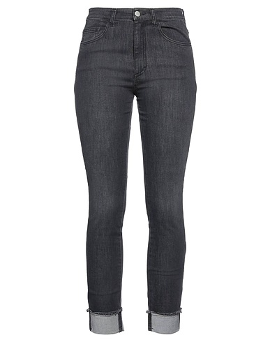 BIANCALANCIA Pantaloni jeans Nero 98% Cotone, 2% Elastan