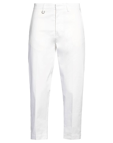 PAOLO PECORA Casual trouser White 97% Cotton, 3% Elastane