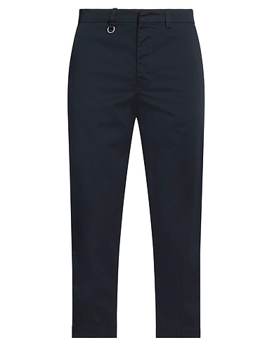 PAOLO PECORA Casual pants Midnight blue 97% Cotton, 3% Elastane
