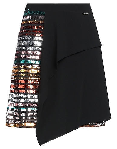 MARANI Mini skirt Black 100% Polyester, Elastane