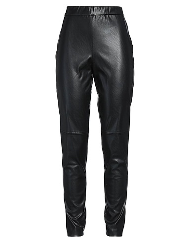 MIRELLA MATTEINI Casual pants Black 60% Polyurethane, 40% Polyester