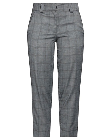 SECOND FEMALE Casual trouser Grey 65% Polyester, 30% Viscose, 5% Elastane