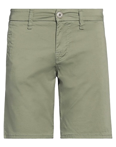 GUESS Shorts & Bermuda Military green 98% Cotton, 2% Elastane