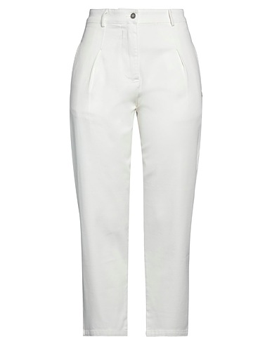 8PM Casual trouser White 98% Cotton, 2% Elastane