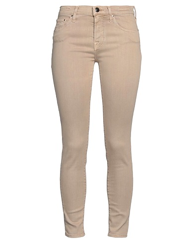 JACOB COHЁN Denim trousers Beige 63% Lyocell, 30% Cotton, 5% Polyester, 2% Elastane