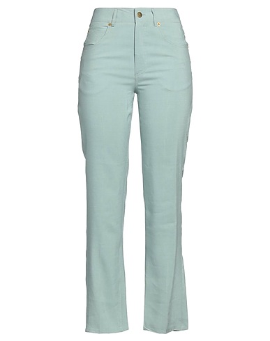 MOMONÍ Casual trouser Light green 65% Viscose, 35% Linen
