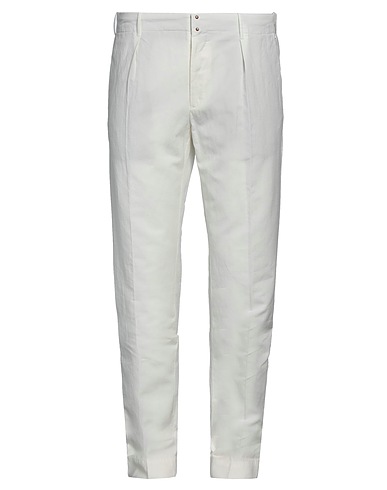 INCOTEX Casual pants Cream 50% Cotton, 50% Linen