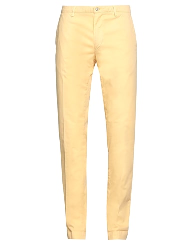 MASON'S Casual pants Yellow 98% Cotton, 2% Elastane
