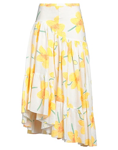 MARNI Long skirt Yellow 100% Ramie, Cupro, Silk