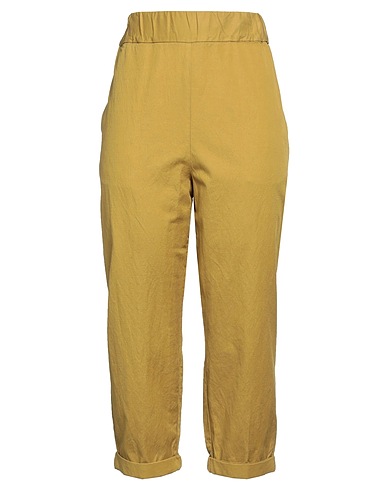 ALESSIA SANTI Casual trouser Military green 52% Linen, 46% Cotton, 2% Elastane