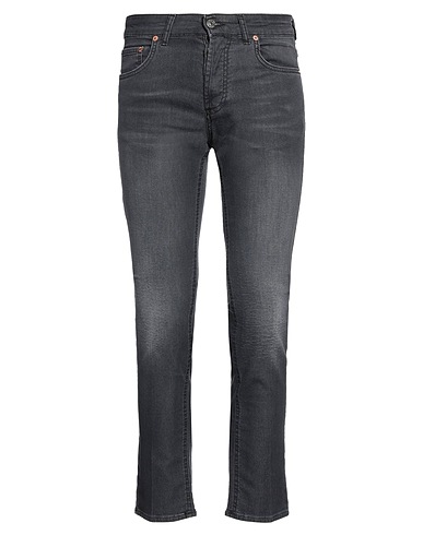 ENTRE AMIS Denim trousers Charcoal 90% Cotton, 8% Polyester, 2% Elastane