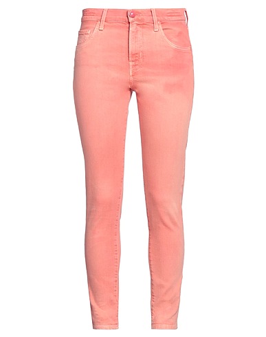 JACOB COHЁN Denim pants Salmon pink 98% Cotton, 2% Elastane