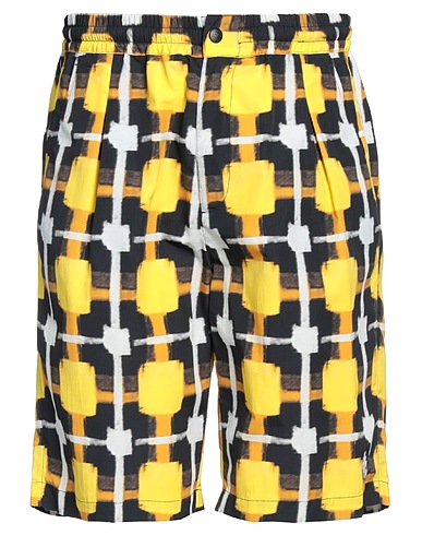 MARCELO BURLON Shorts & Bermuda Yellow 100% Polyamide, Polyester