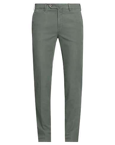 PT Torino Casual pants Dark green 54% Cotton, 43% Lyocell, 3% Elastane