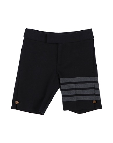 THOM BROWNE Shorts & Bermuda Navy blue 59% Virgin Wool, 38% Polyamide, 3% Elastane, Mother-of-pearl