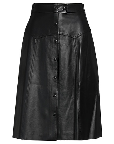 BELSTAFF Midi skirt Black 100% Lambskin