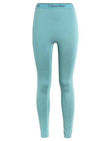 CALVIN KLEIN Leggings Verde salvia 89% Poliestere, 11% Elastan