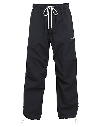 CALVIN KLEIN Casual trouser Black 63% Cotton, 31% Nylon, 6% Elastane