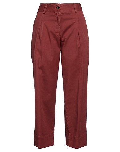 ALESSIA SANTI Casual trouser Burgundy 97% Cotton, 3% Elastane