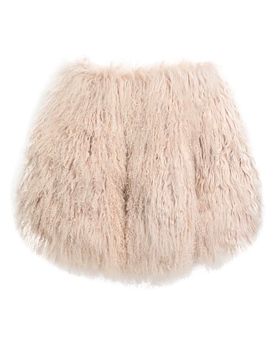 ALAÏA Mini skirt Blush 100% Mongolian fur