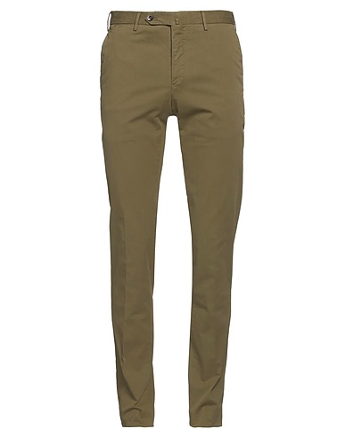 PT Torino Casual pants Military green 98% Cotton, 2% Elastane