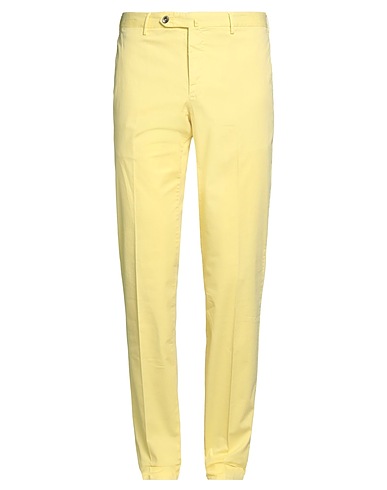 PT Torino Casual trouser Yellow 98% Cotton, 2% Elastane